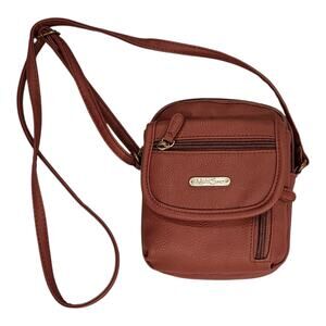 Multi Sac Crossbody Shoulder Bag Purse Lightweight Travel Maroon Burgundy